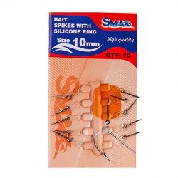 Игла за стръв със силиконов ринг Smax Bait Spikes With Silicone Ring 10мм