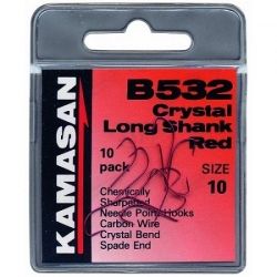 Куки Kamasan B532 Crystal Long Shank Red