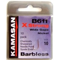 Куки Kamasan B611 Strong Wide Gape Nickel