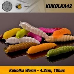 Силиконова примамка-червей Libra Kukolka Worm 42mm