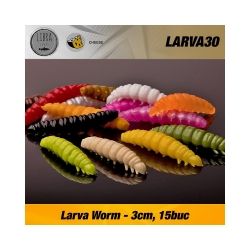 Силиконова примамка-червей Libra Larva 30mm 15бр